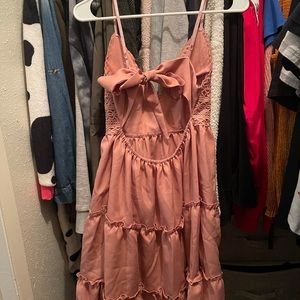 pink or  salmon color dress